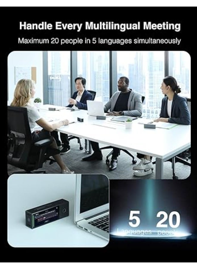 تايم كاتل X1 AI Interpreter Hub – Standalone Multilingual Real-Time Translator, 43 Language Support, Simultaneous Interpretation for Groups & One-on-One - Image 4